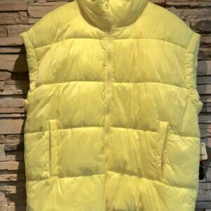 FP MOVEMENT In A Bubble Oversize Puffer Vest Color: Lemon Size:L NWT